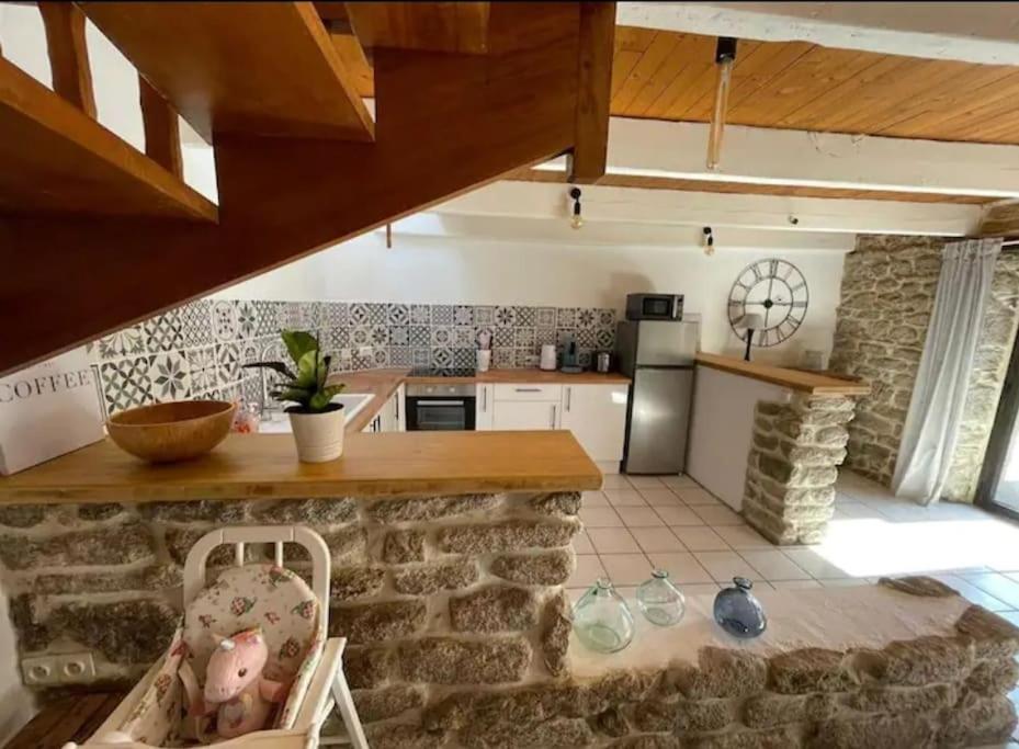 Maison De Pecheur Bord De Mer Bois Et Pierre 6-8 Pers Plobannalec Eksteriør billede