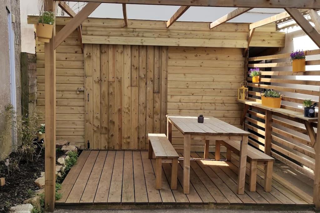 Maison De Pecheur Bord De Mer Bois Et Pierre 6-8 Pers Plobannalec Eksteriør billede